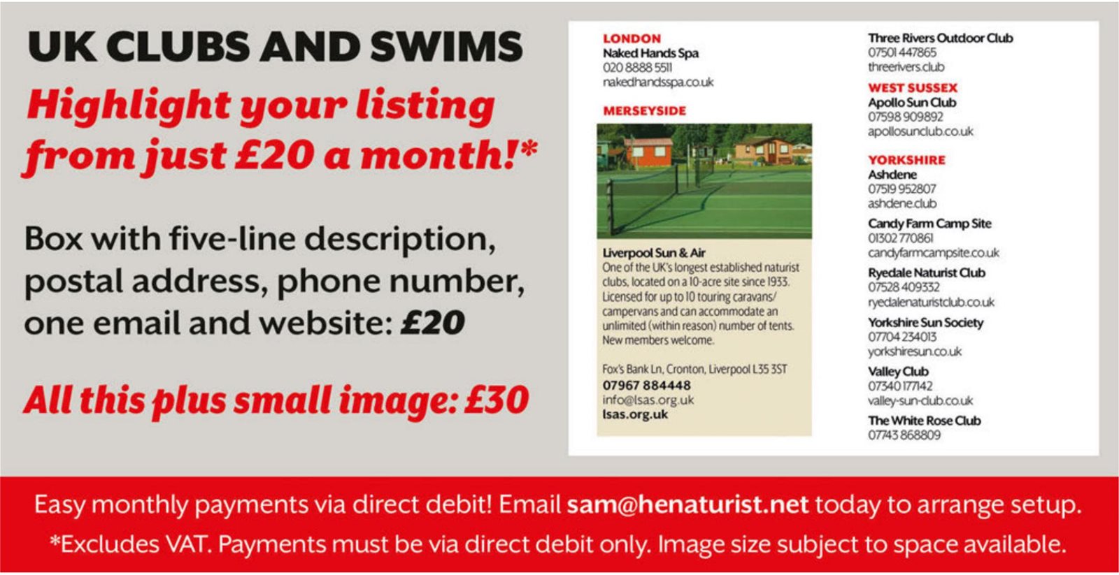 Uk Clubs And Swims H E Naturist January