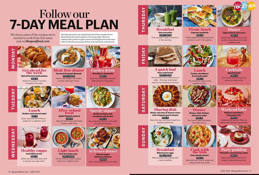 follow-our-7-day-meal-plan-bbc-good-food-magazine-june-2022