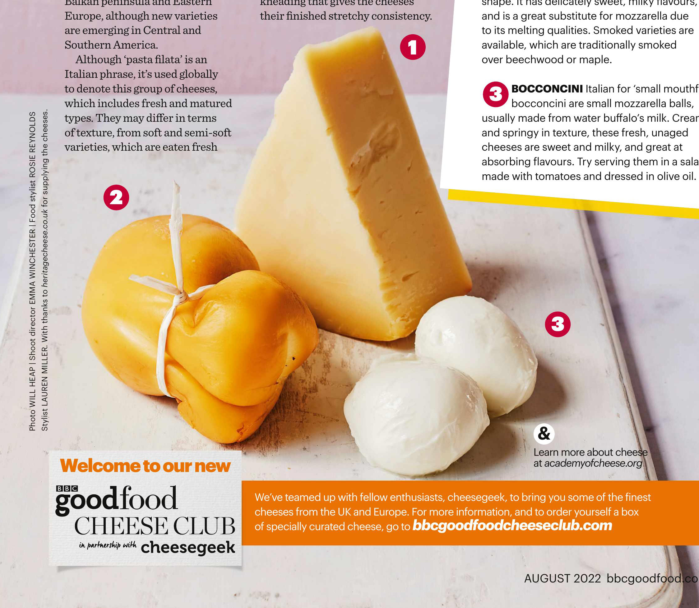 Pasta filata cheese | BBC Good Food Magazine August 2022