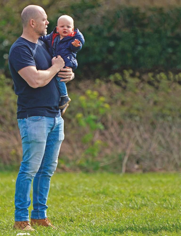 DOTING ON THEIR BABY SON LUCAS ZARA AND MIKE TINDALL ARE IN THEIR ...