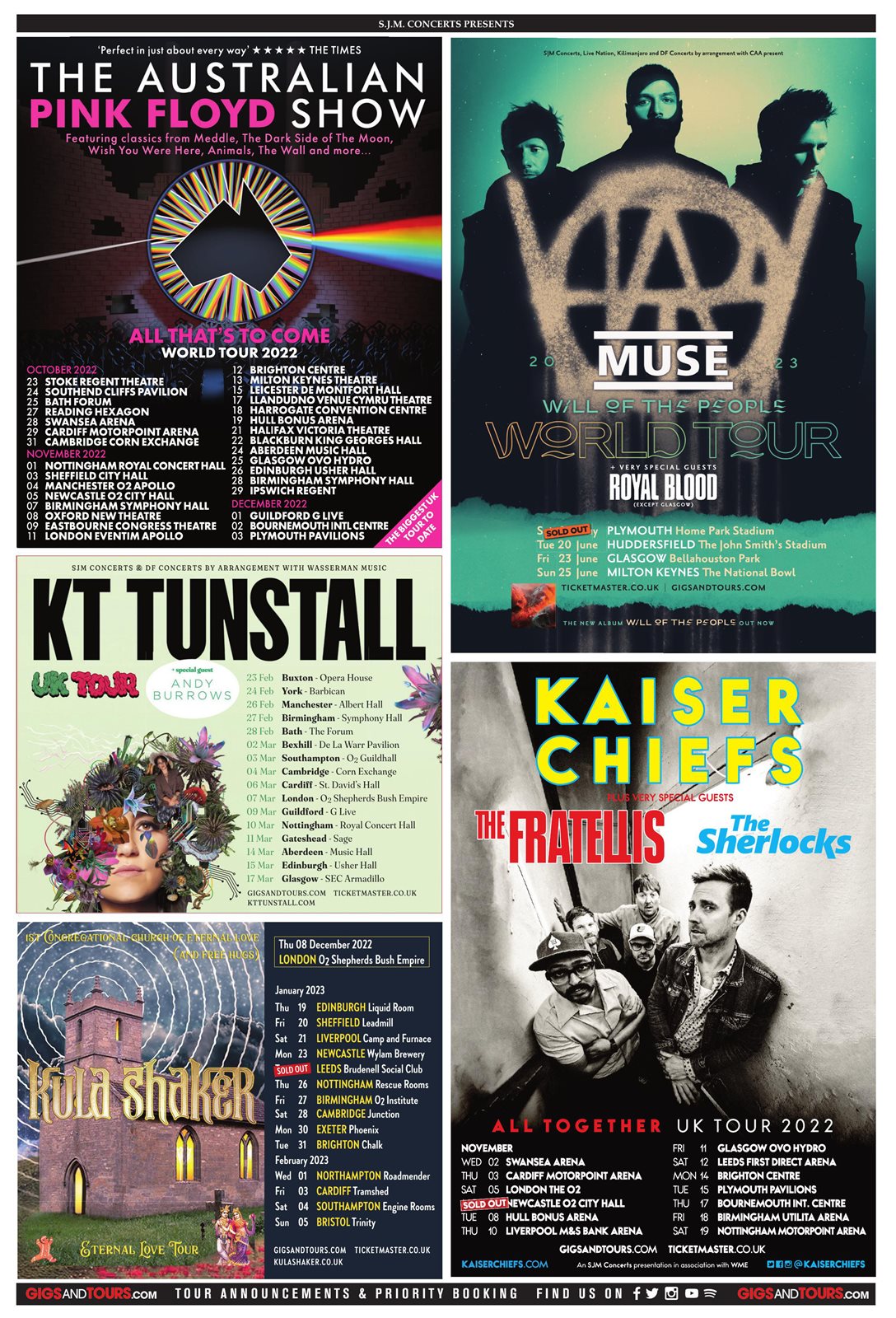 GIGS AND TOURS | Mojo Dec-22