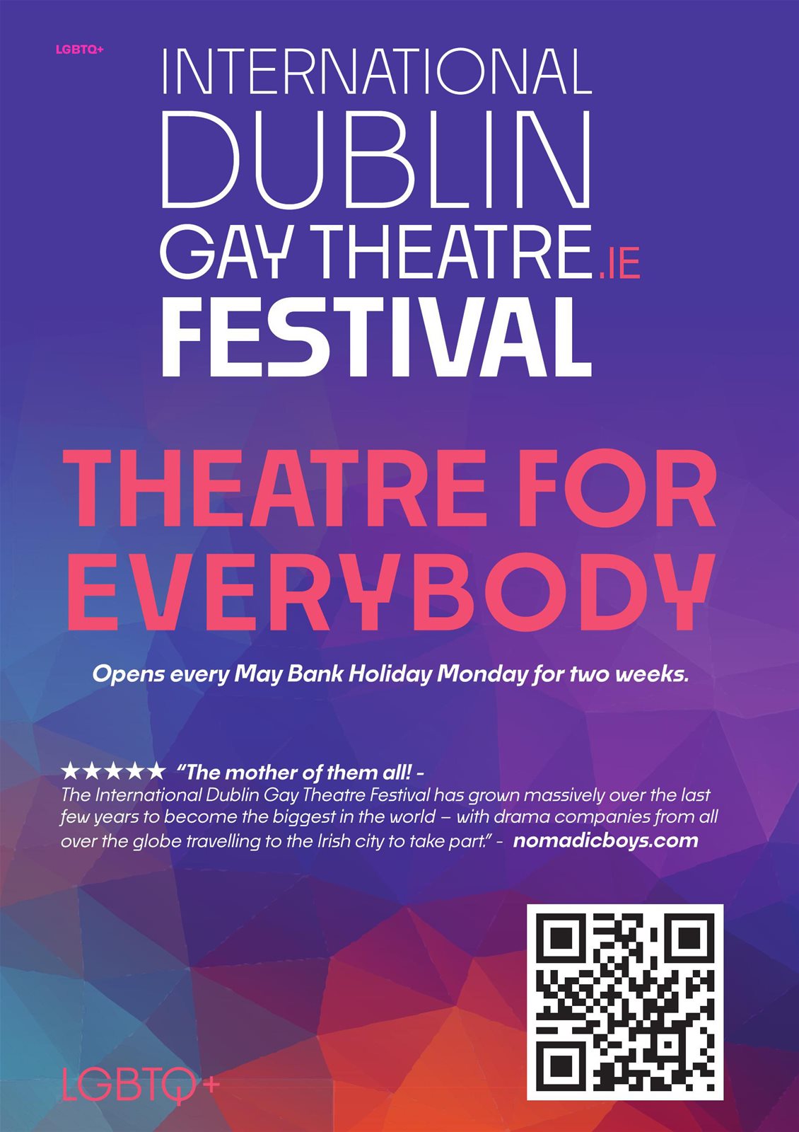 International Dublin Gay Theatre Festival | GCN The LGBTQ+ Community Guide