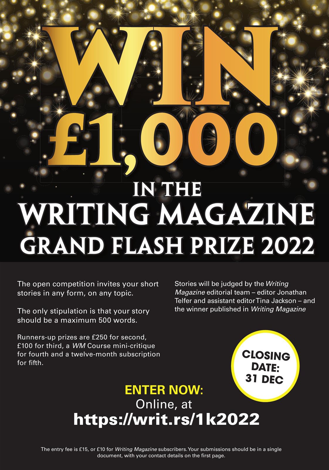 writing magazine grand prize 2021