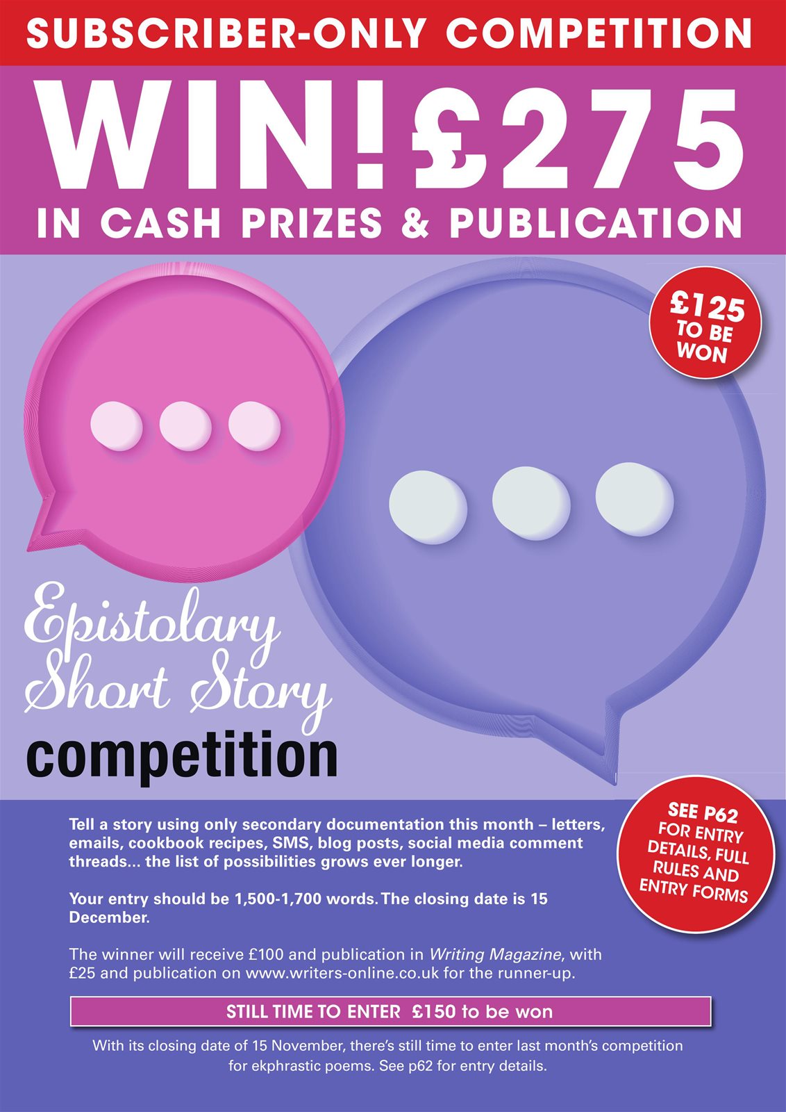 epistolary-short-story-competition-writing-magazine-november-2022