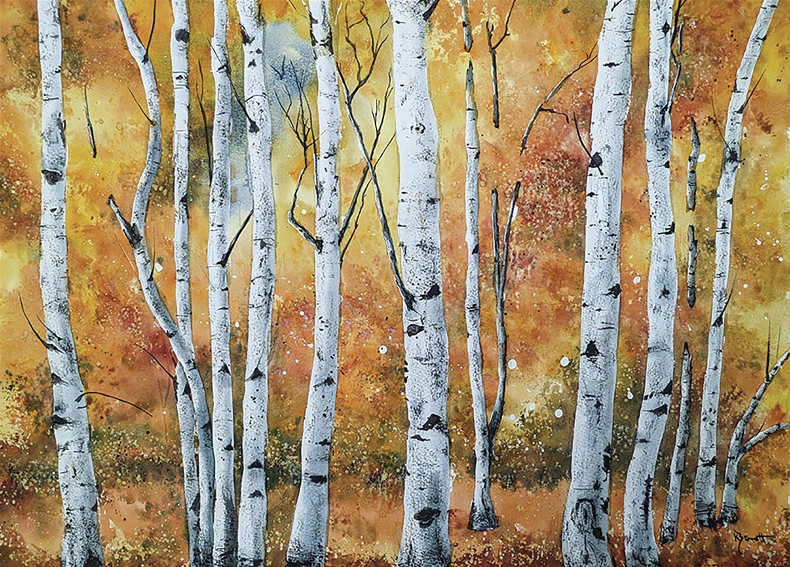 Silver birch trees from the studio of Kerry Bennett | Leisure Painter ...